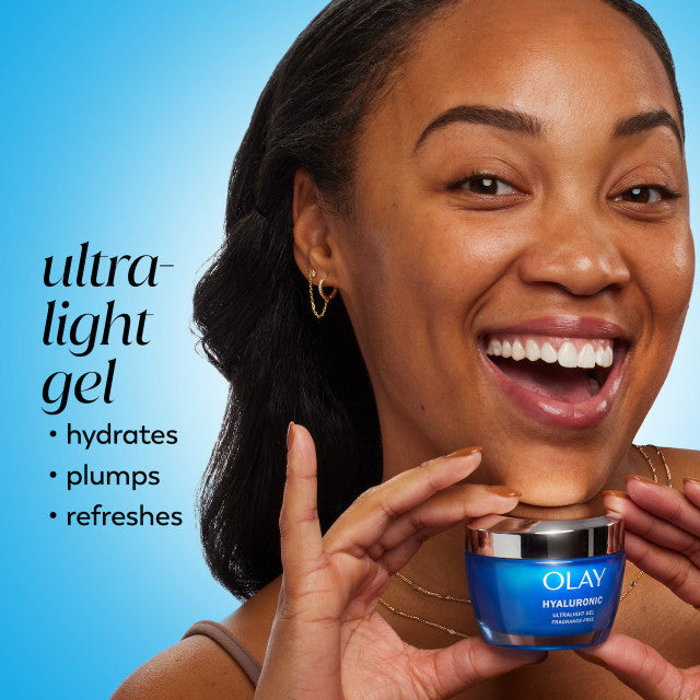 Olay Hyaluronic Ultralight Gel Hydrates 2x Longer than a $400 Cream