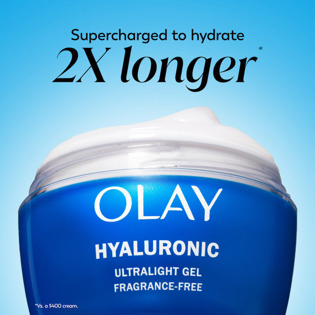 Olay Hyaluronic Ultralight Gel Hydrates 2x Longer than a $400 Cream