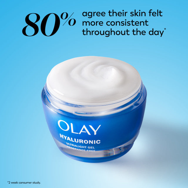 Olay Hyaluronic Ultralight Gel Hydrates 2x Longer than a $400 Cream